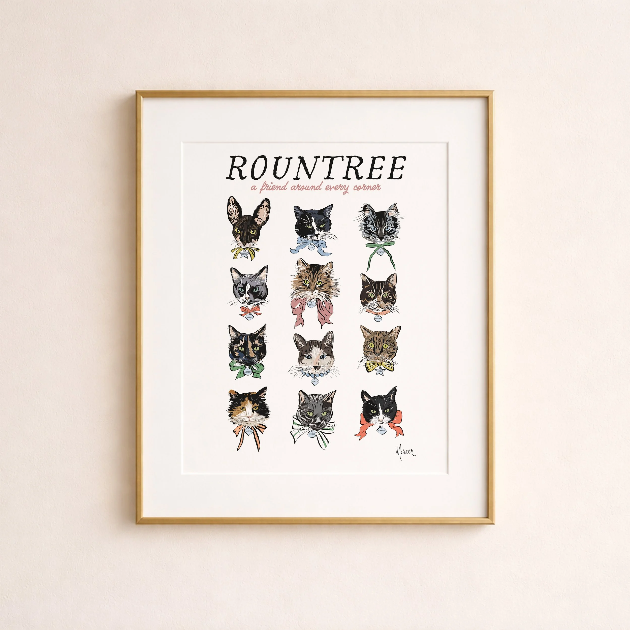 Cats of Rountree Fine Art Print