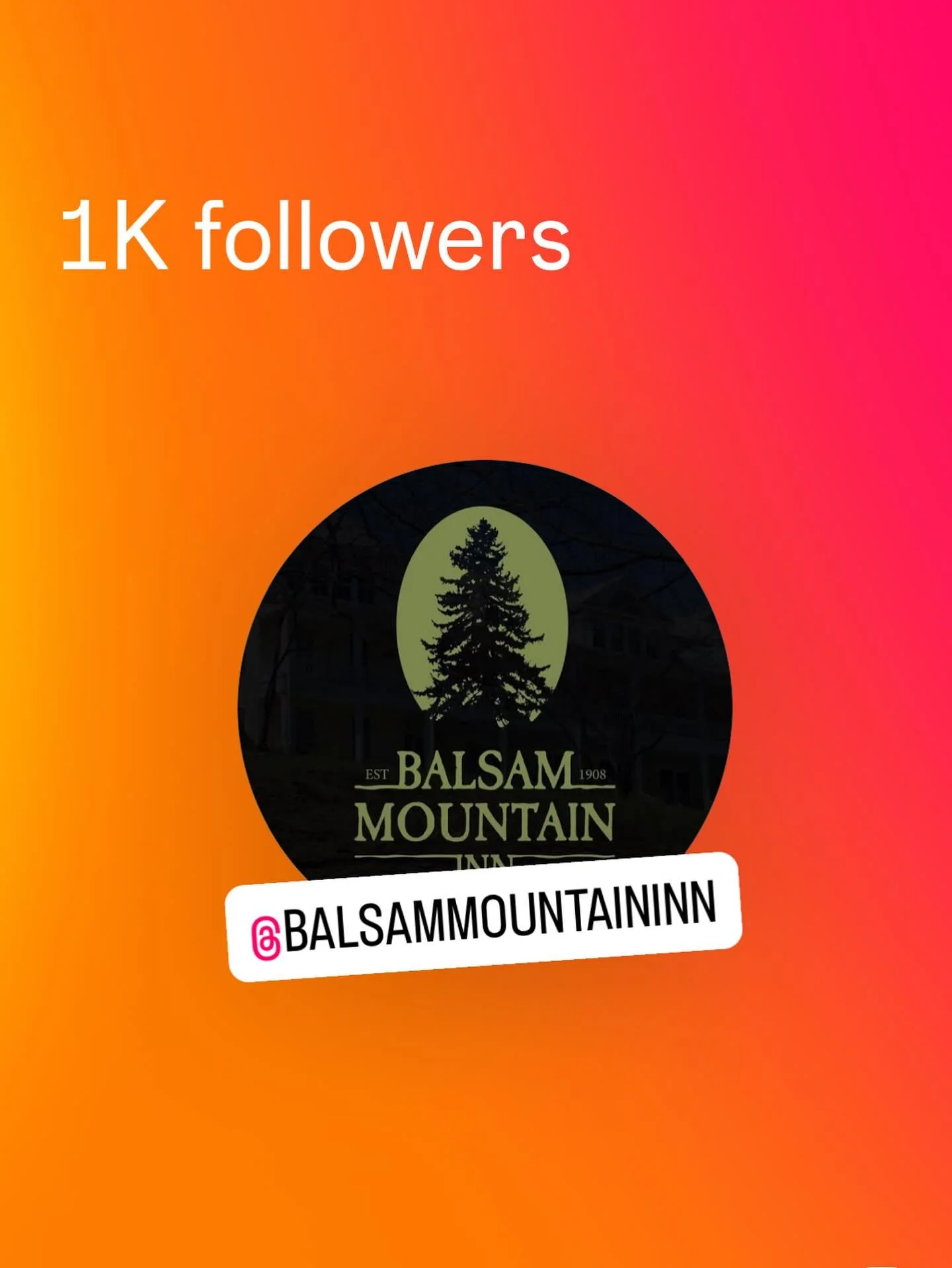 Our instagram reached 1000 followers today! Thank you to all of you for your continued support of The Inn. You are what makes this place so special