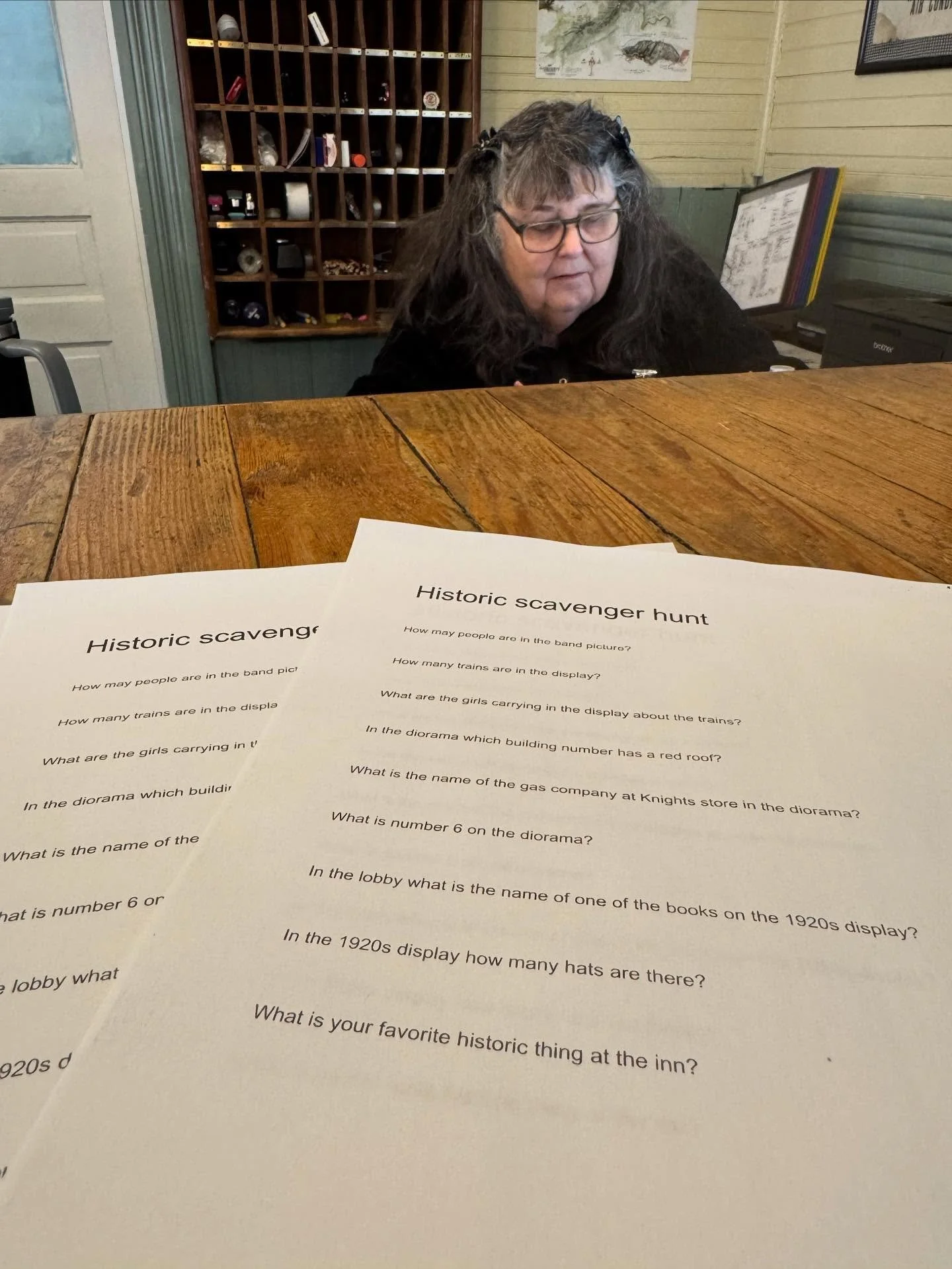 We are happy to introduce our new history scavenger hunt! Sheets are available at the front desk. Fill out what you can and get a piece of candy!