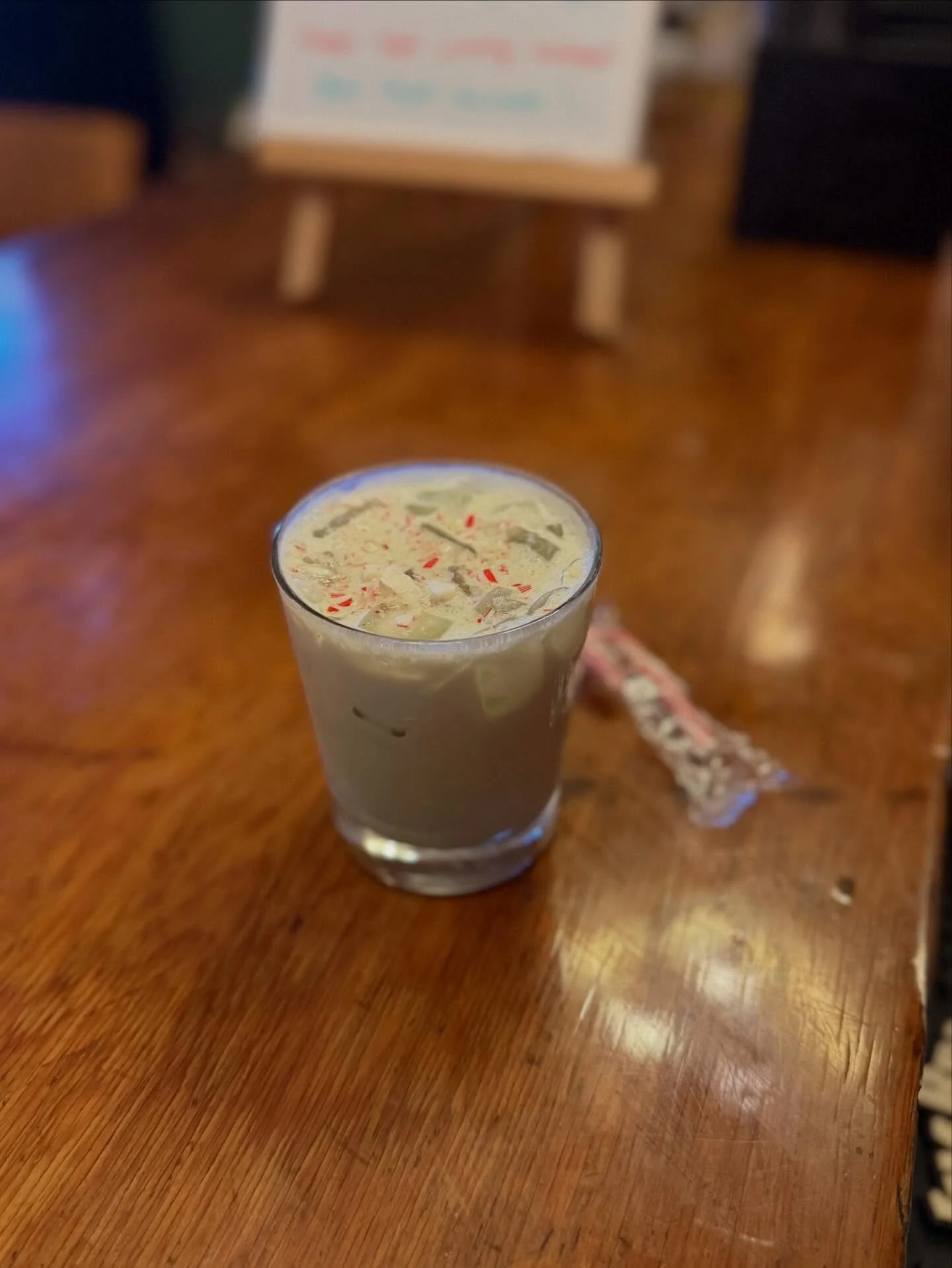 Celebrate the holiday season by stopping by the bar to try our peppermint White Russian!