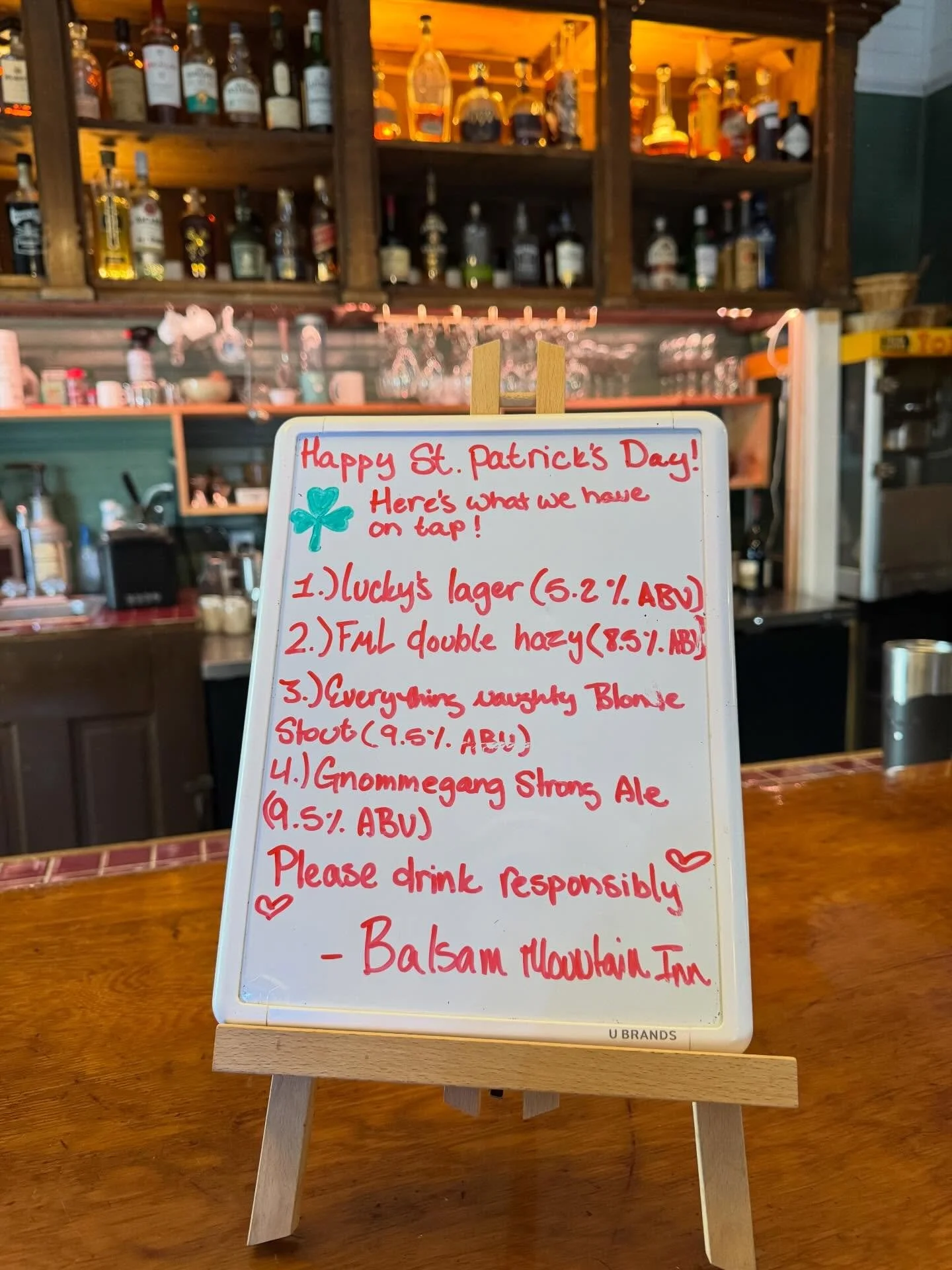 The bar is open tonight 6-9! Stop by for a classic cocktail or a warm hot chocolate to help make it through this cold spell!