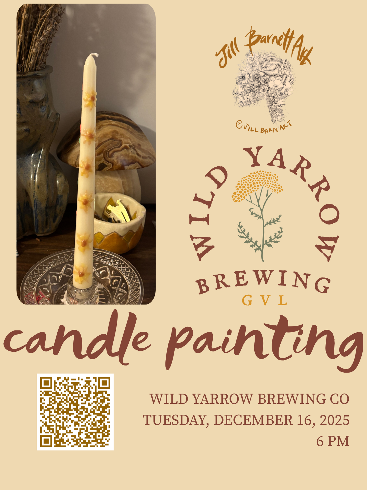 Tuesday Craft Night With Jill - Candle Painting
