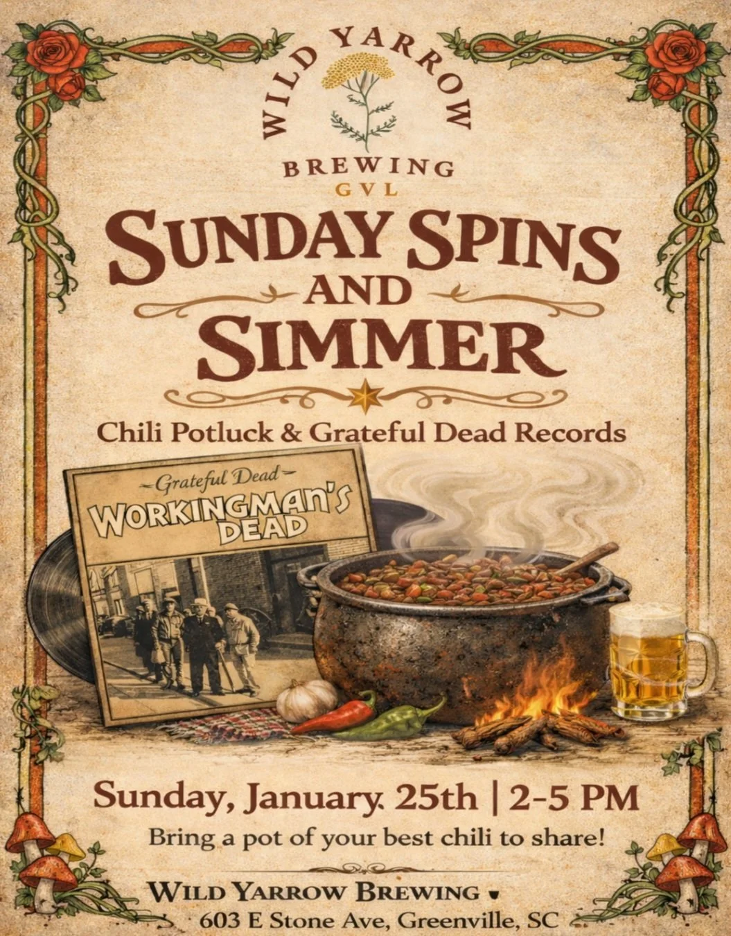 Sunday Spin and Simmer - Chili Potluck