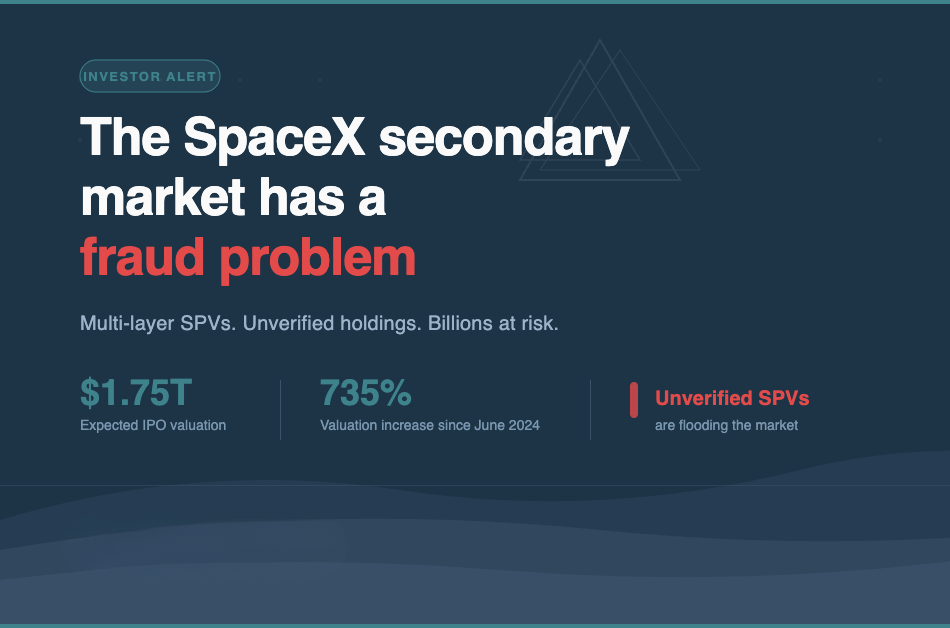 The SpaceX Secondary Market Has a Fraud Problem Nobody Wants to Talk About