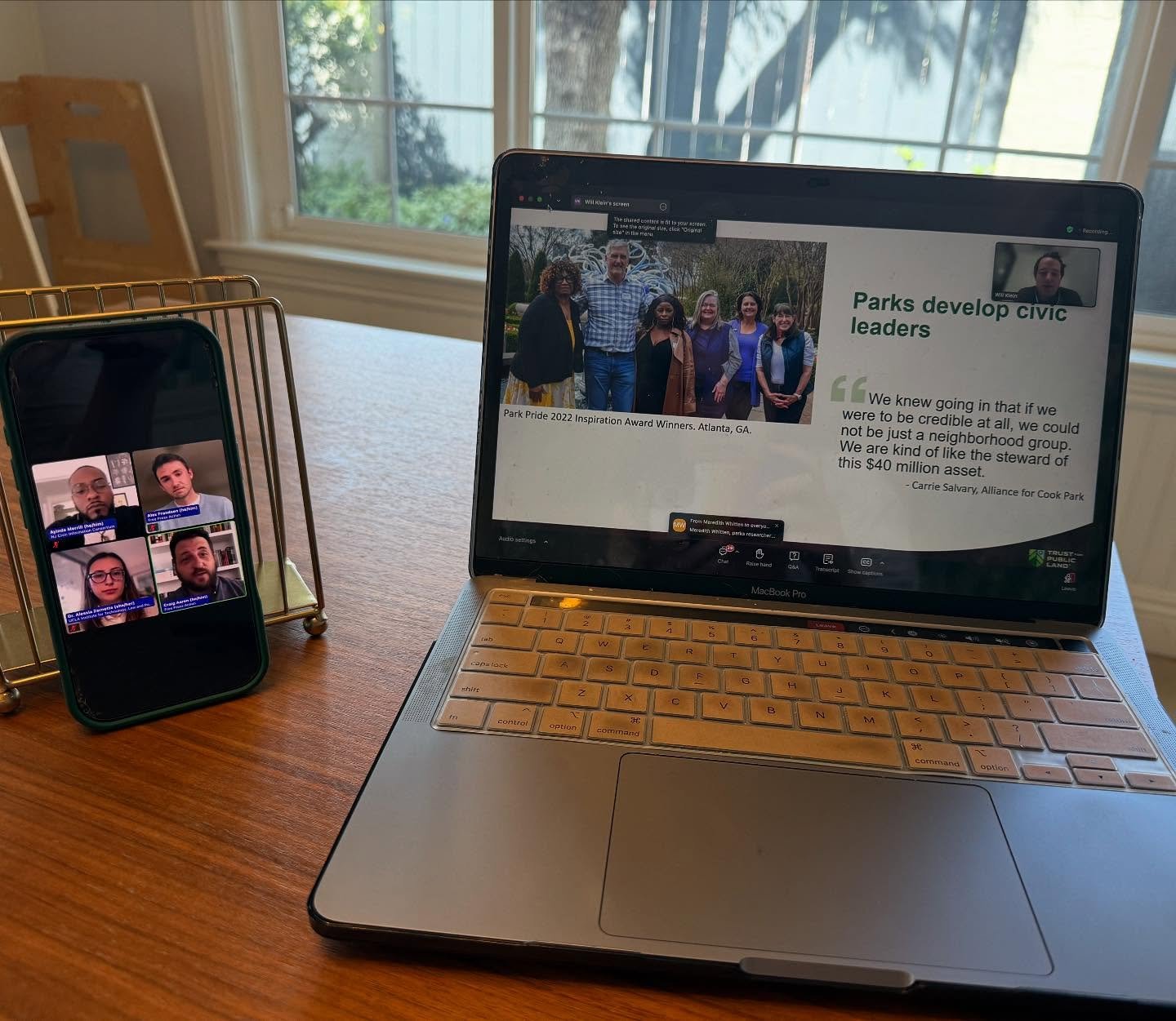 I&rsquo;m writing a blog post about Community News Lab&rsquo;s pivot from local news advocacy to neighborhood placemaking, and these two webinars I&rsquo;m listening to today capture the worlds I&rsquo;m bridging. On the left is the @freepressaction 