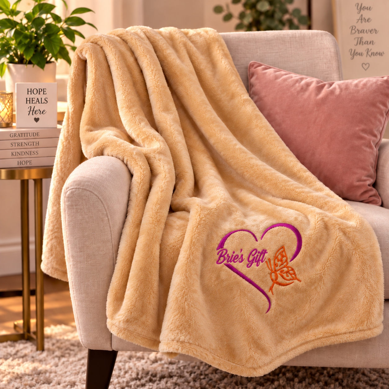 Brie’s Gift Comfort Throw Blanket | Wrap Yourself in Hope