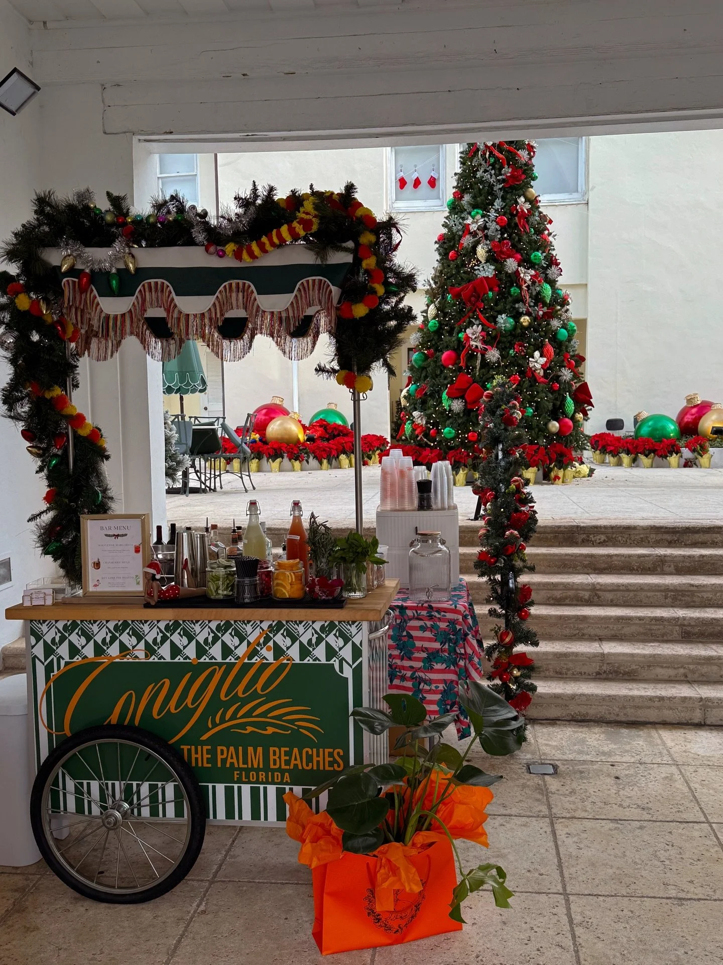 Christmas cocktails, custom details, and the best energy ✨🎄 ❤️ Our second event with @conigliopalmbeach was a pleasure. We helped celebrate their 2nd year in business the only way we know how&hellip; with a fully customized bar experience 🍸
.
.
.
.