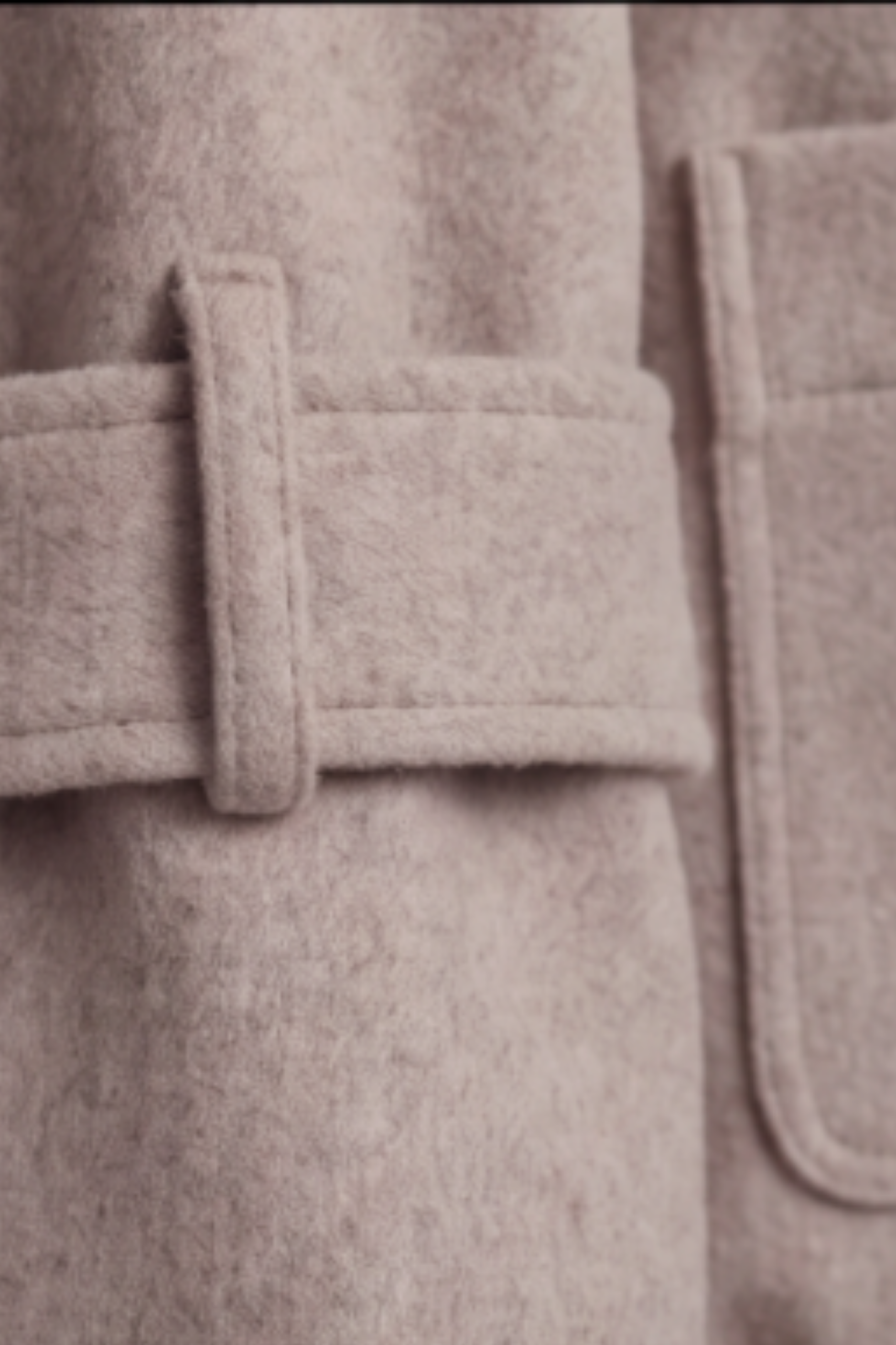 Closeup of Wool/Cashmere Izzy Bomber fabric