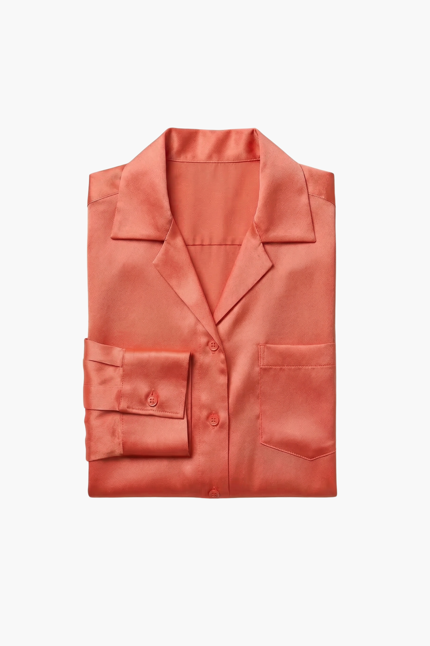 The 24/7 Silk Shirt in Coral