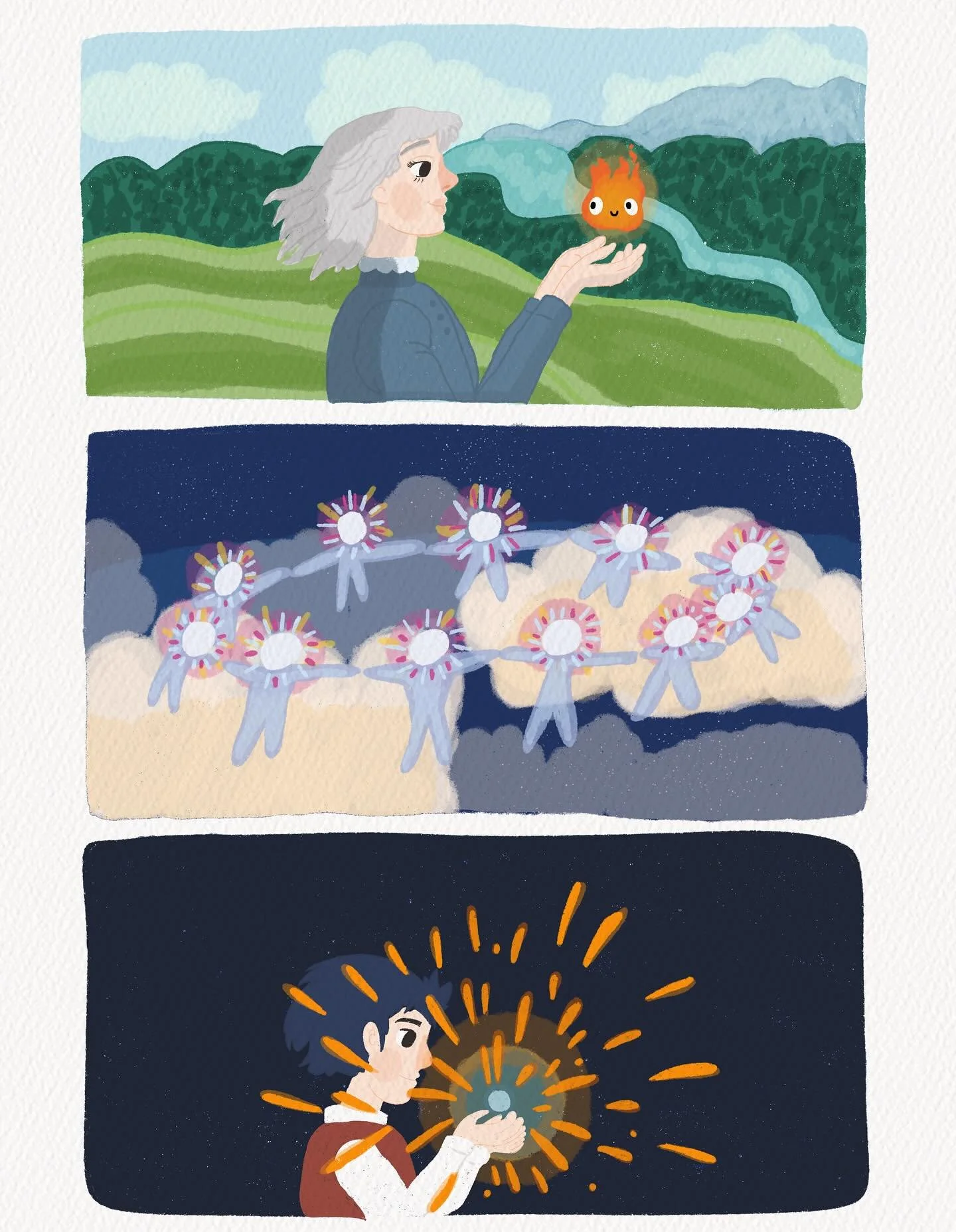 A heart&rsquo;s a heavy burden. 🫀 Had to draw my comfort movie!!! #studioghibli #howlsmovingcastle