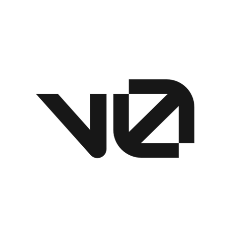 Black logo with stylized letters 'v', 'z', and a mirrored 'z' on a white background.