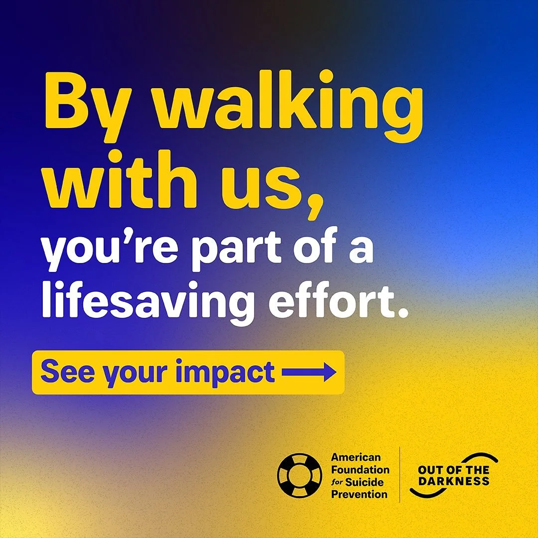 PHILLY 📣 Come Walk with us!! 

Join us &amp; the American Foundation for Suicide Prevention at the 2025 Out of the Darkness Walk! 

📍 The Mann Center (Philly) 
🗓️ 10/05/2025 @ 8:30AM 

Come walk with us - sign up is at the link in our bio! If you 