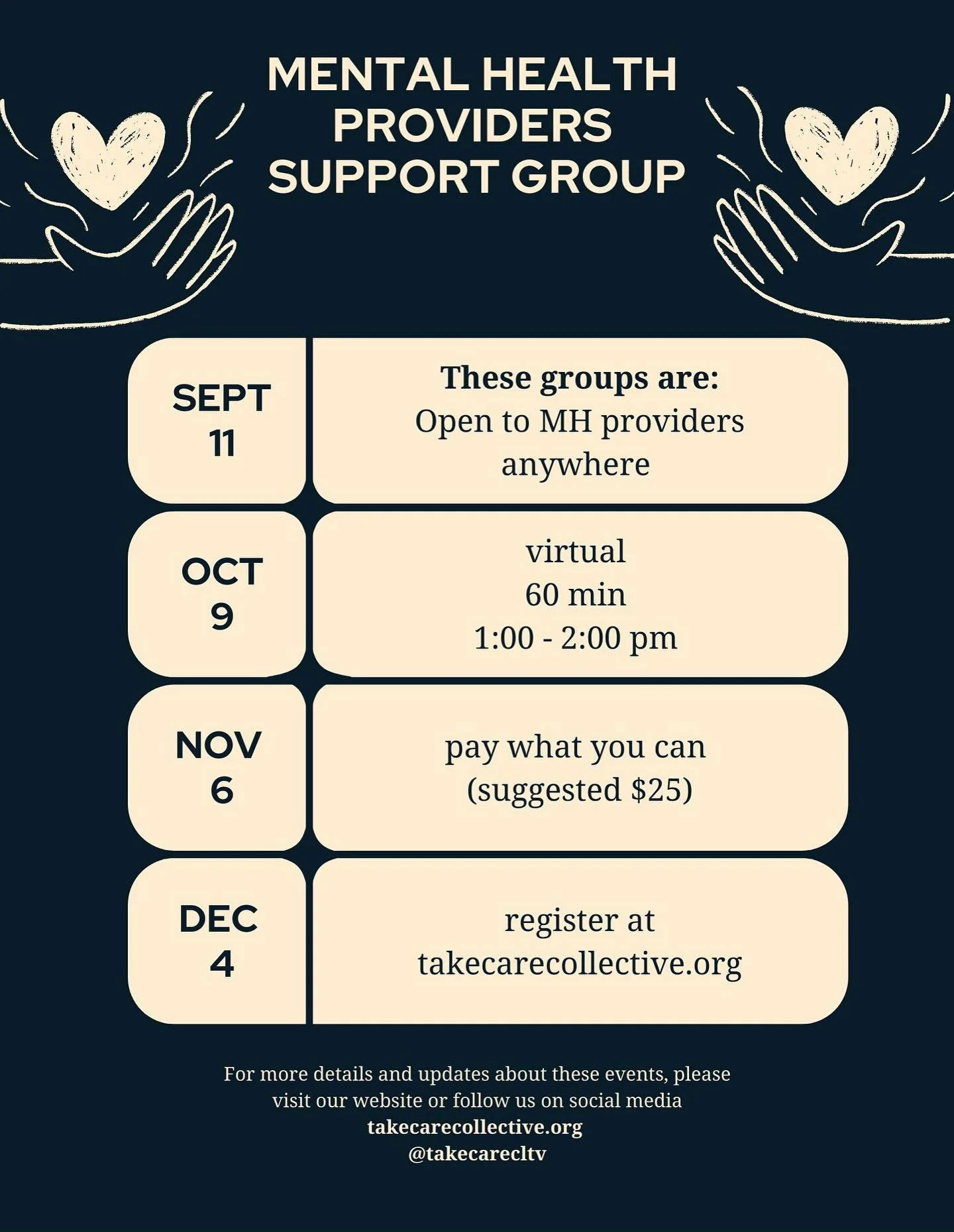 Come and join us! 

Open to mental health providers everywhere! 

&mdash;&mdash;&mdash;&mdash;&mdash;&mdash;&mdash;&mdash;

Disclaimer: This account is for educational &amp; entertainment purposes only. Engaging with this account is not therapy, and 