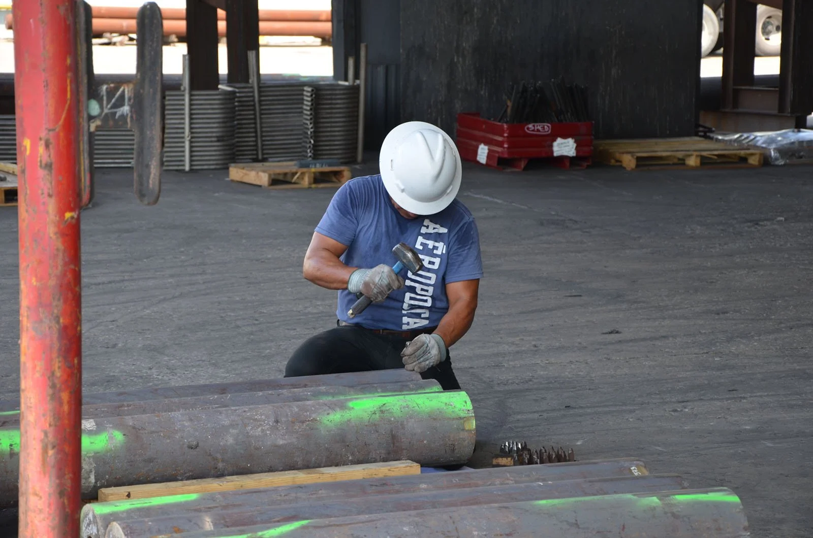 In-house testing of metal materials being heat treated