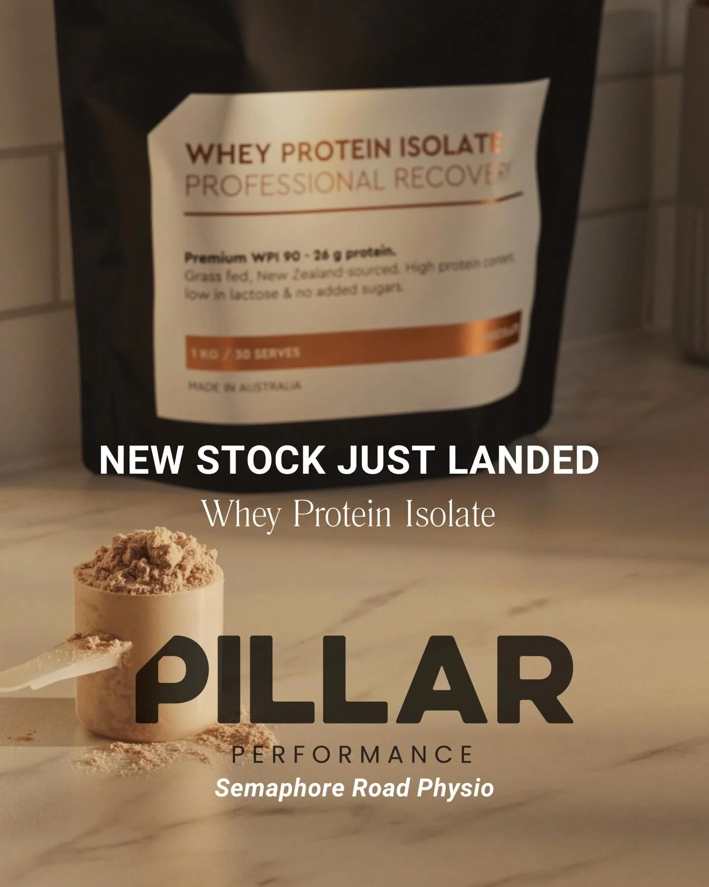 Fresh new stock has just landed in the clinic!

We&rsquo;re now stocking Pillar Whey Protein Isolate - Available in 
🍦Vanilla 
🍫Chocolate 

A premium whey isolate designed to support recovery, muscle repair and everyday protein intake.

Get in quic