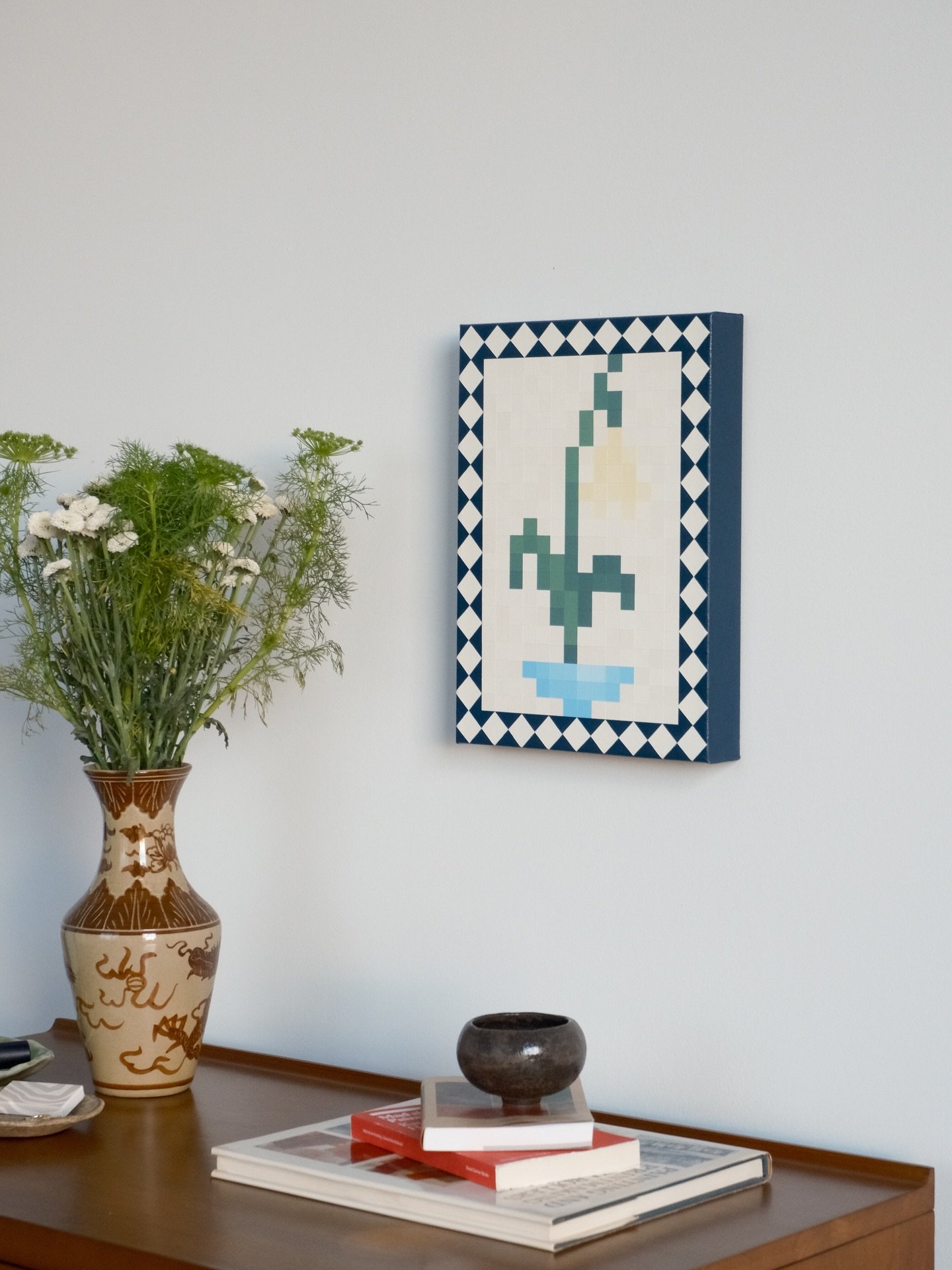 been away but not that far <3 a few pieces i haven&rsquo;t shared yet and one of my first pieces i made at the new studio🐻 #painting #pottery