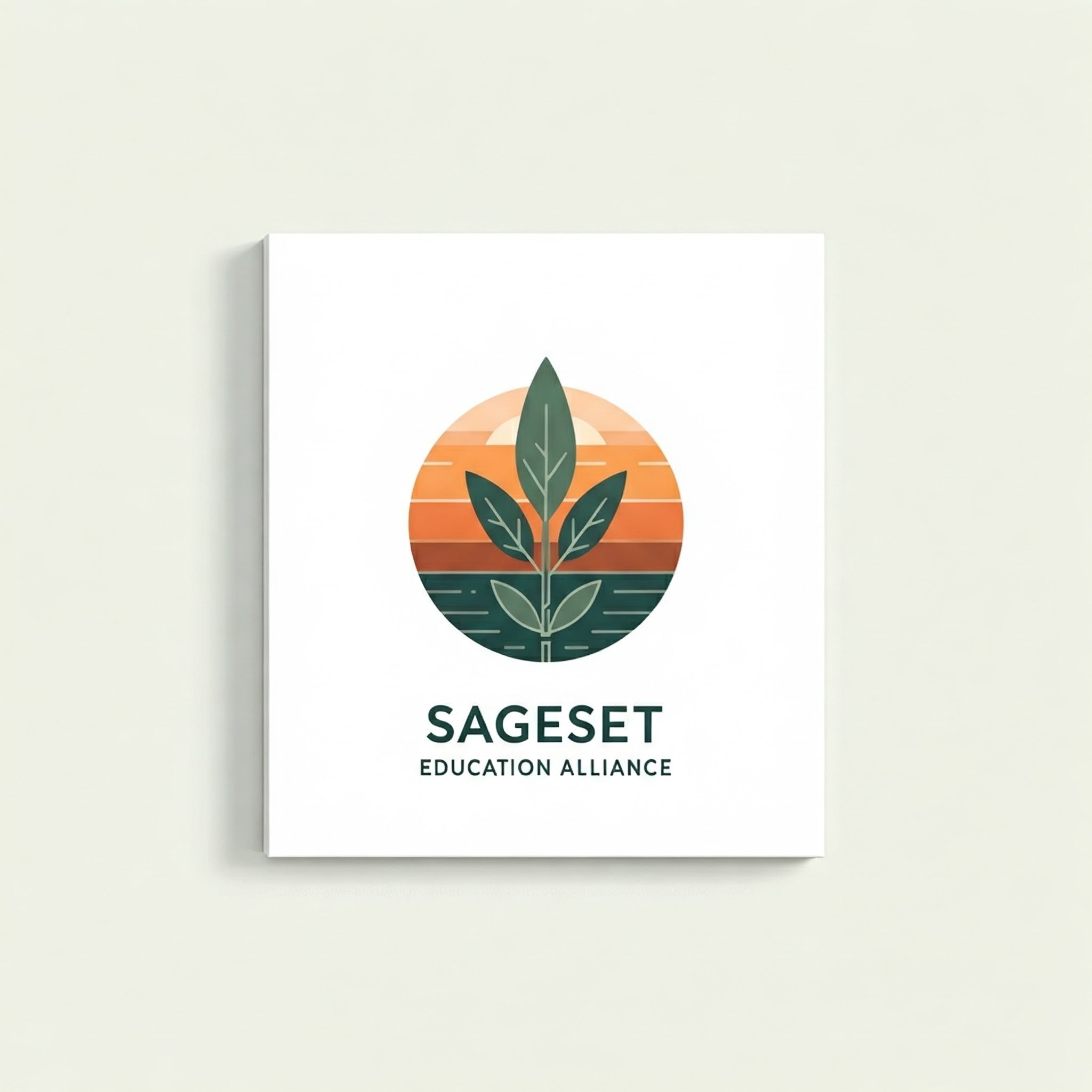 Sage Leaf with Sunset in Background