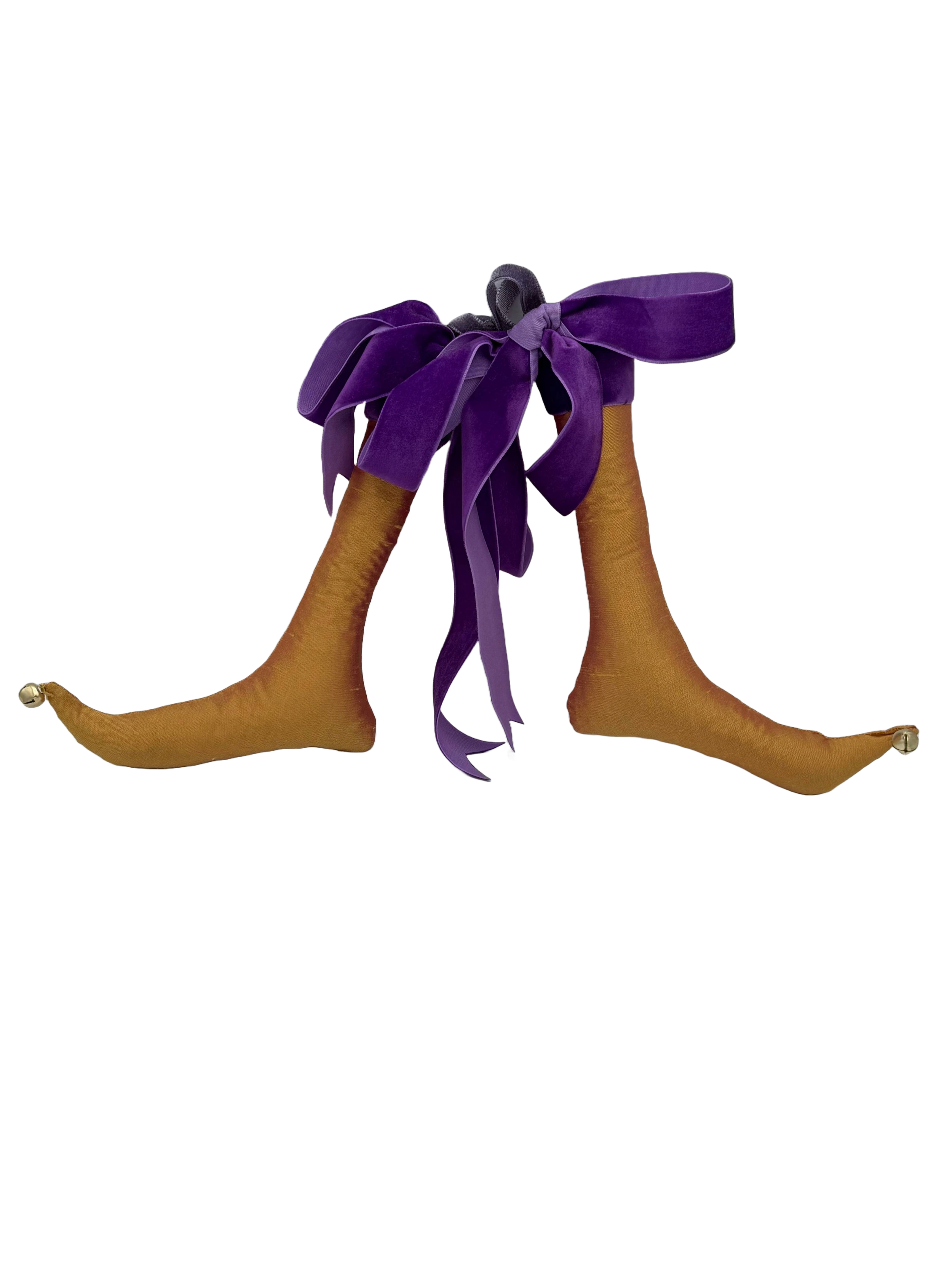 Silk Pixie Bootie Sachet Set Lime green purple trim