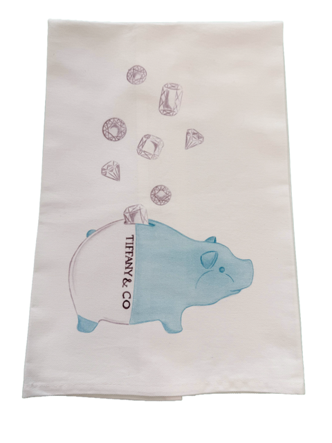 Tiffany's Pig 3 Fold Tea Towel