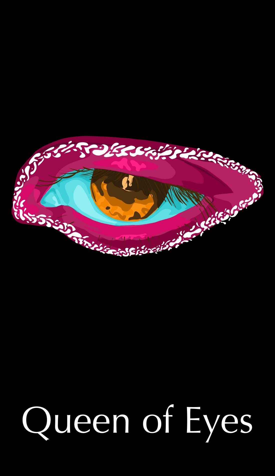 The Queen of Eyes is about independence, clear boundaries, and direct communication. Each color is crips and clear. The color red is a decisive color however when seen in a pink shade it feels less aggressive and more approachable. The boundaries are