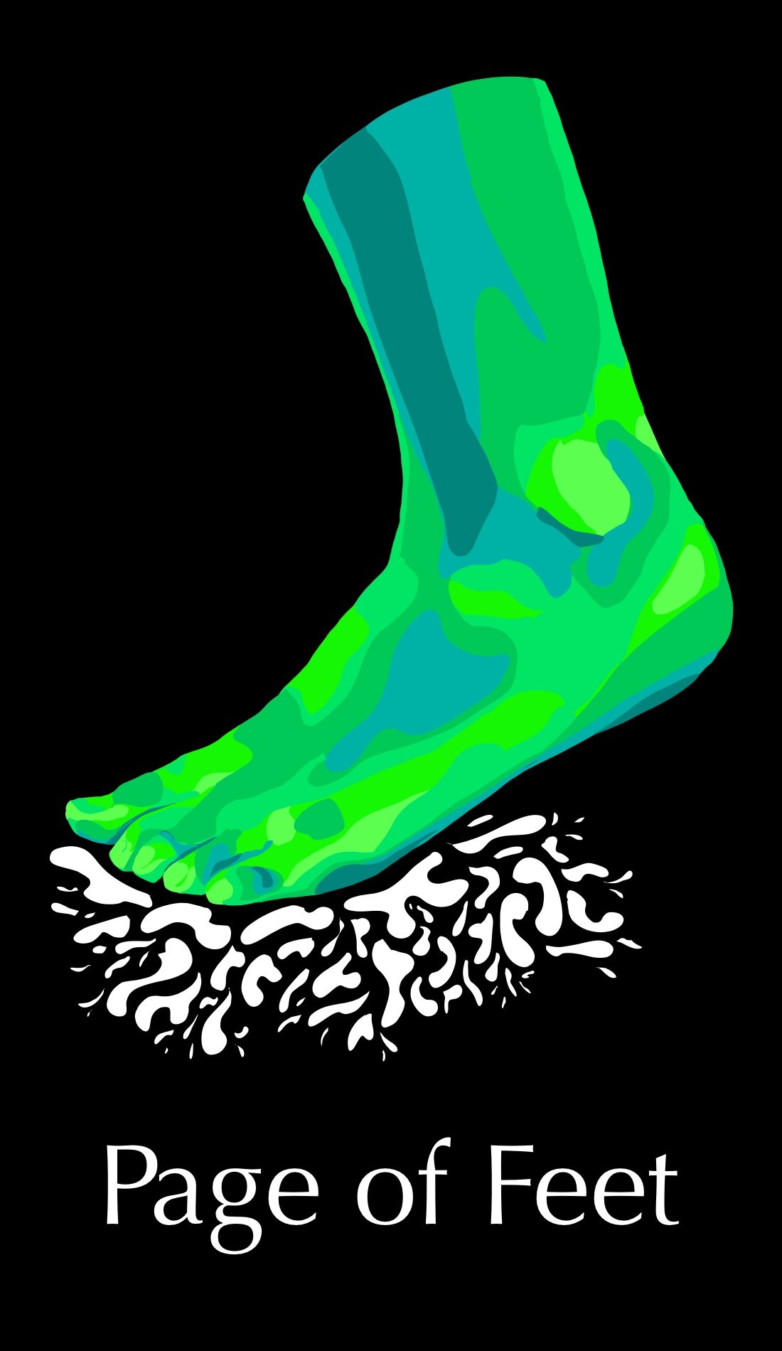 The Page of Feet is a card that handles manifestation, opportunity, and skill development. This opportunity is seen in the cool green coloring that is less overwhelming than a warmer green. The foot is actively stepping showing the idea of manifestat