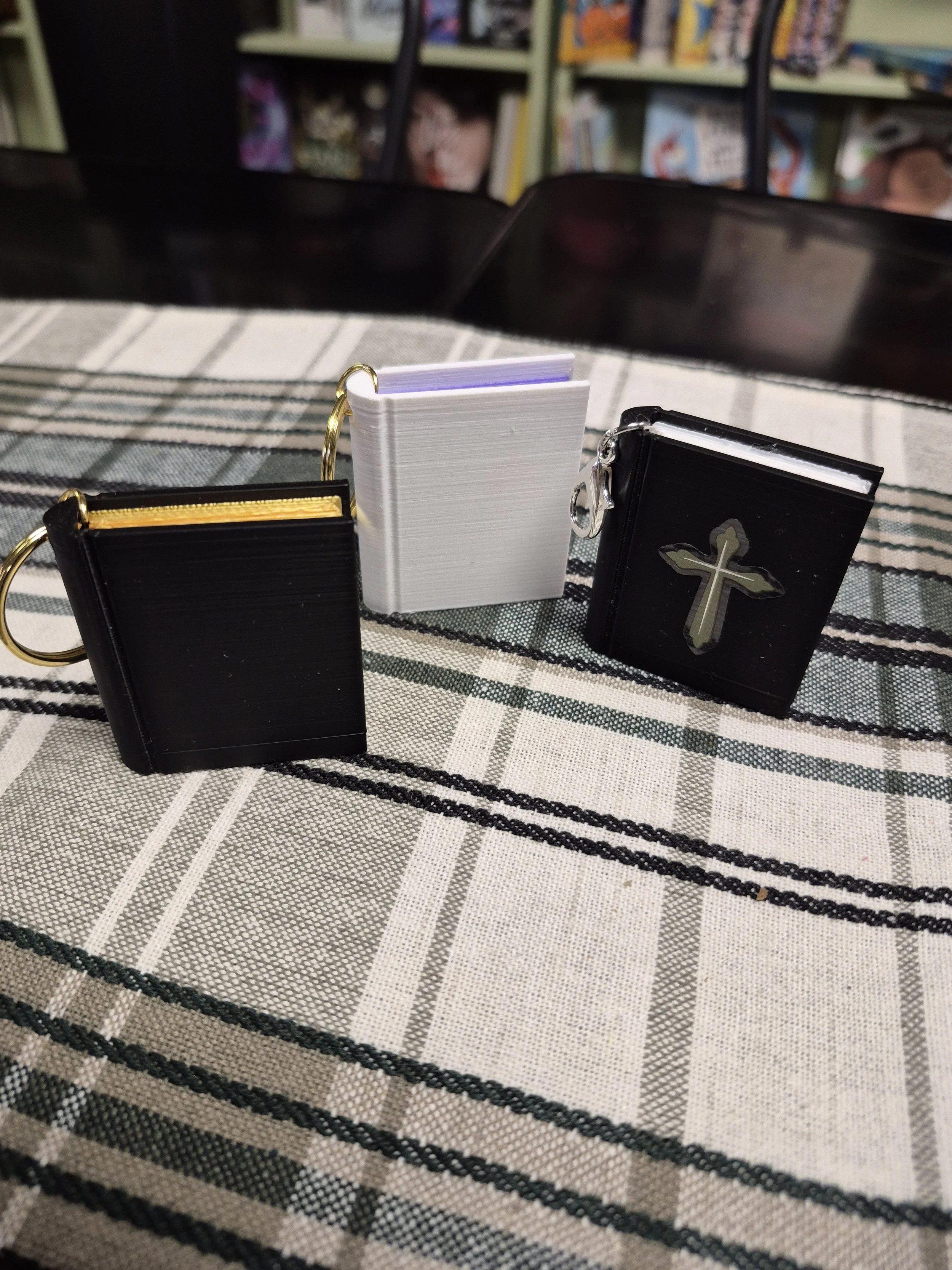 Mini Book Keychain/Clasp w/ NFC Tag