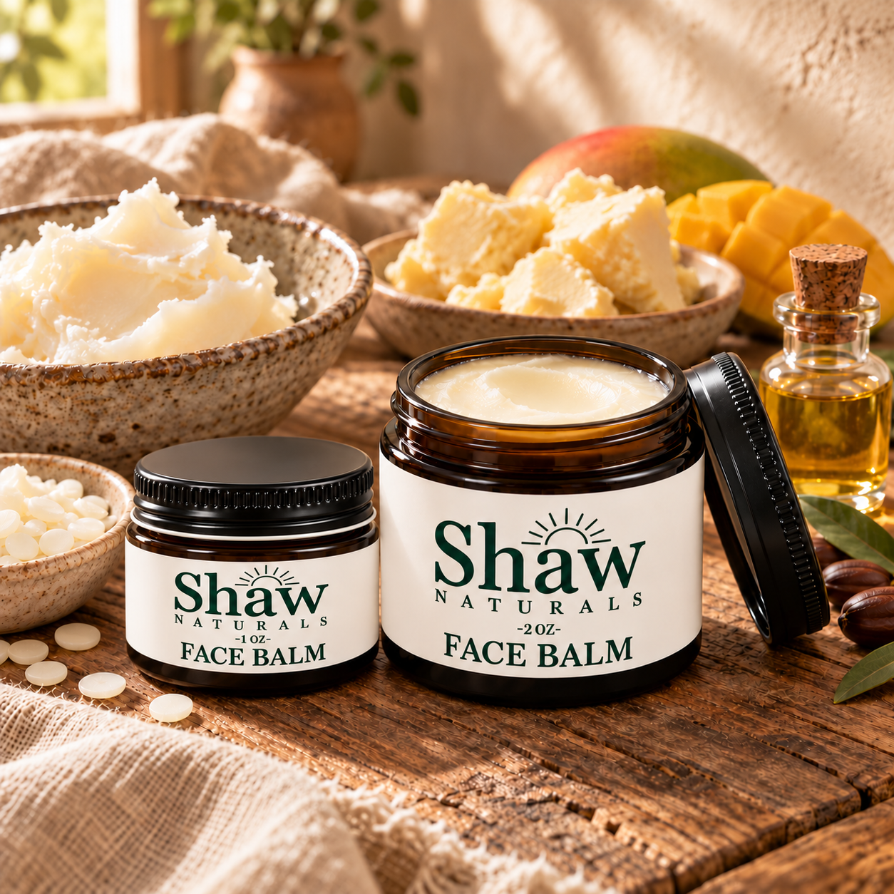 Warm-lit amber face balm jars.png