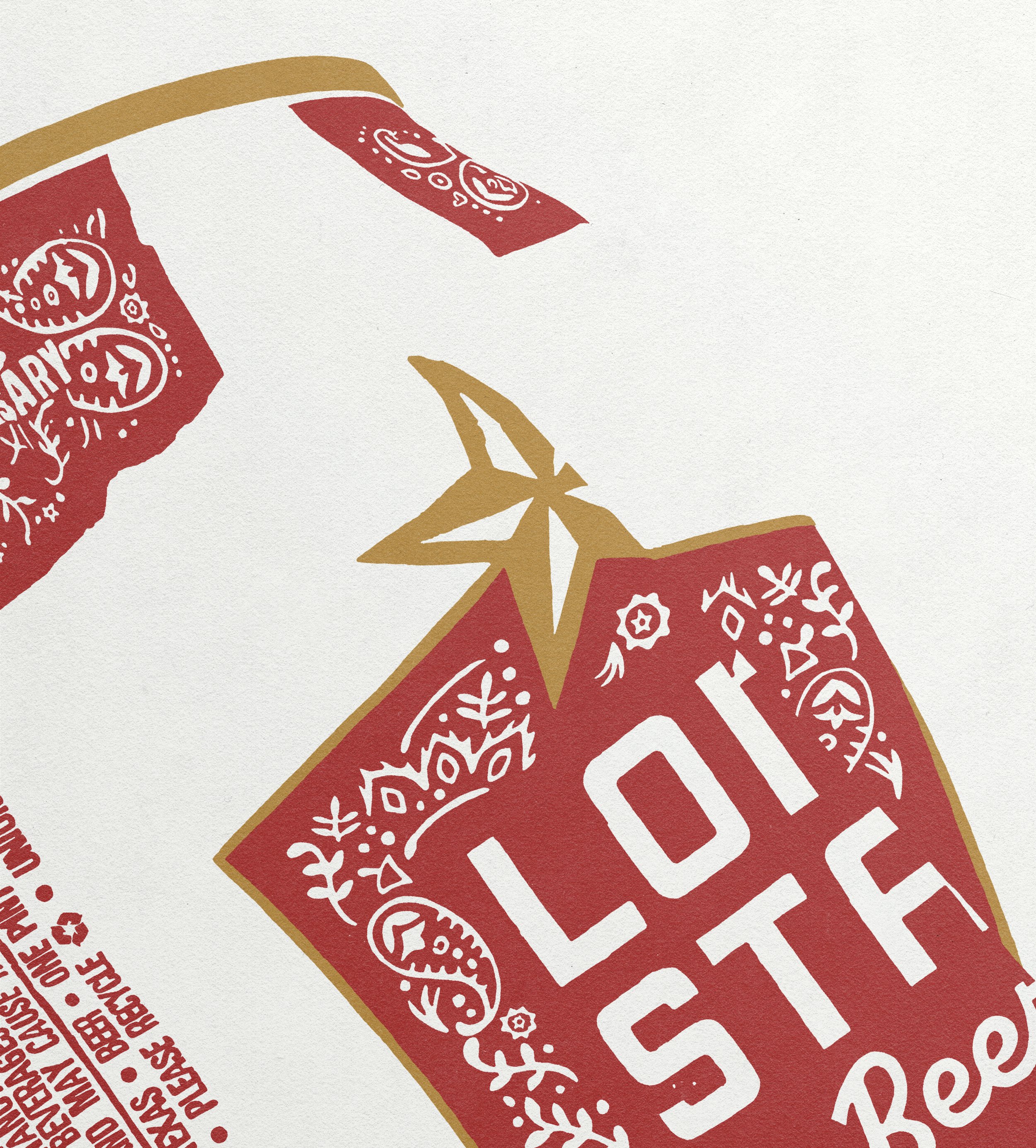 Striking Lone Star beer can art print that redefines everyday objects with originality and bold design.