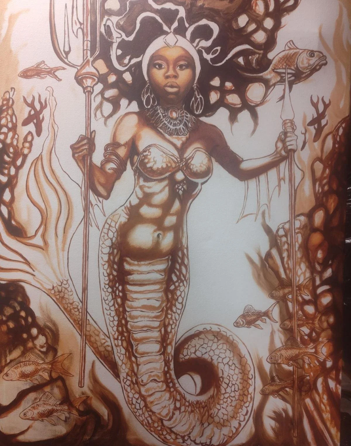 The Black Mermaid “Under Painting Processes”