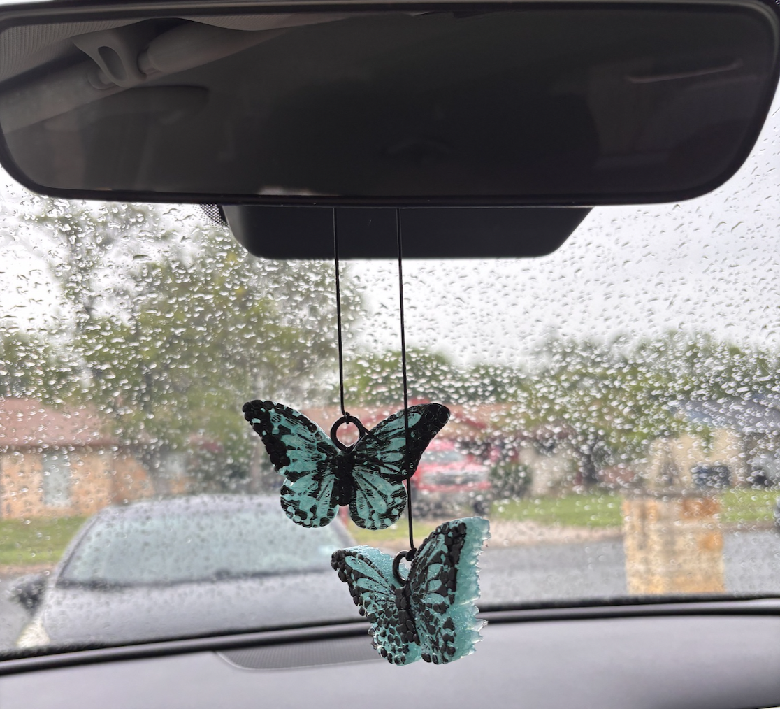 Teal Butterfly Droopies