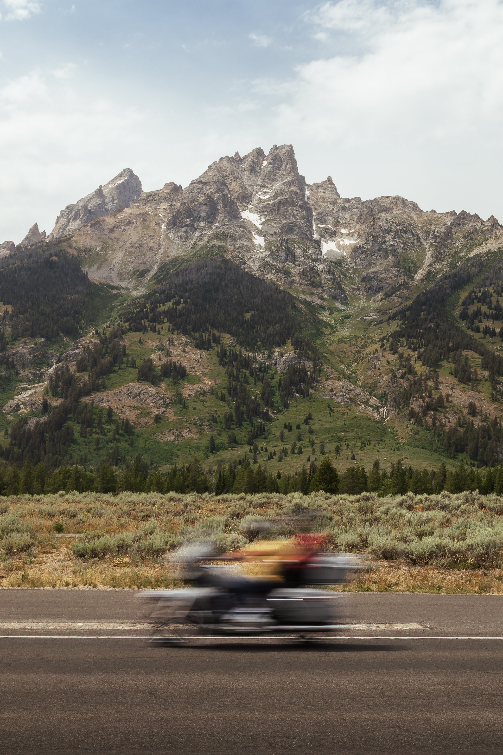 Bikers enjoying the Tetons