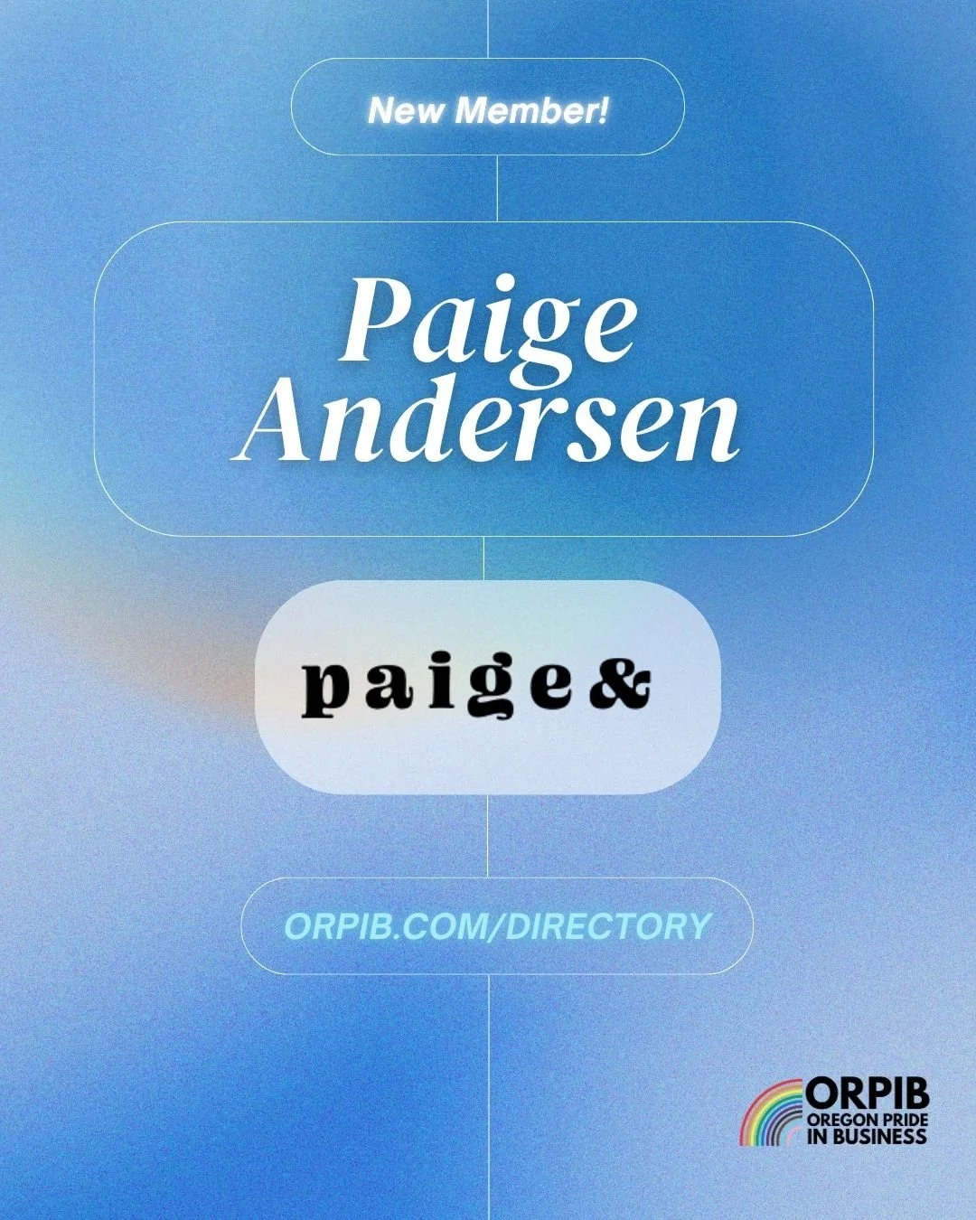 🎉 Paige Andersen joined ORPIB! Paige is the Portland queer photographer behind the Queer Joy Project, profiling fellow ORPIB Members Elliott Orrin Hinkle (Unicorn Solutions) and Mads Bourdon (Madi B Educating), and many others. Paige will be our eve