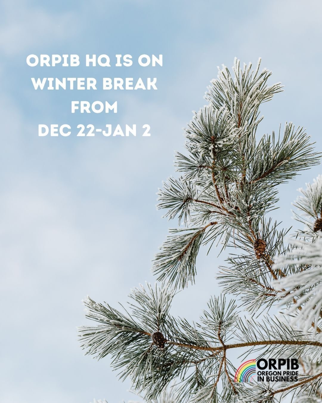 ORPIB HQ (janine) is unplugging to rest and restore and get cozy and make art and be with my given and chosen families. ✌️ 🌲