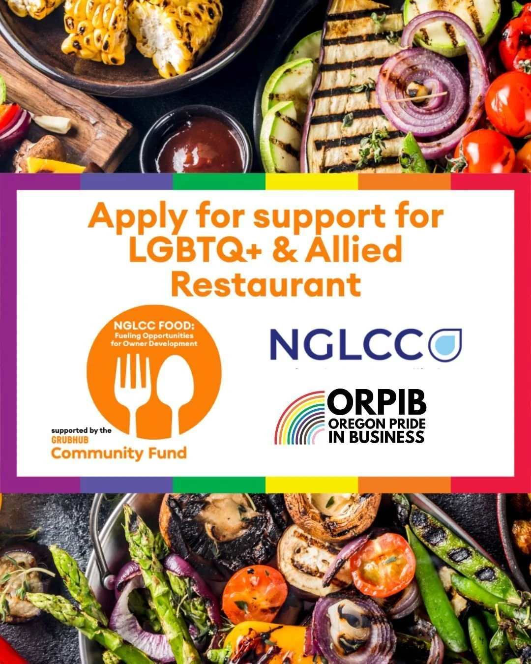 Calling LGBTQ+ &amp; Allied Restaurants!
Apply for grants up to $2,500 plus virtual business education through the 2026 NGLCC FOOD: Fueling Opportunities for Owner Development Program, supported by the Grubhub Community Fund. https://nglcc.formstack.