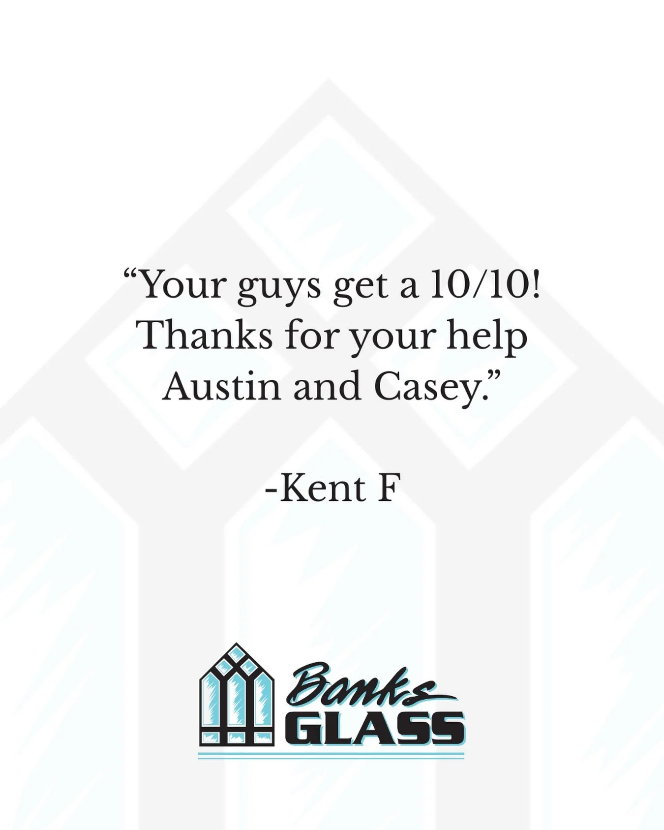 Thank you, Kent! 
⭐️⭐️⭐️⭐️⭐️

#BanksGlass