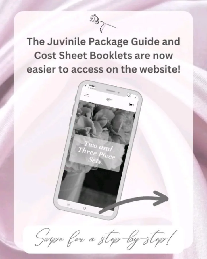 Website Update⚘

I have developed a much easier way to access and download the Juvinile Package Guide and Cost Sheet Booklet on the SRD website! 

Swipe for a step-by-step on how to download so you can start creating you next Juvinile Outfit with cus