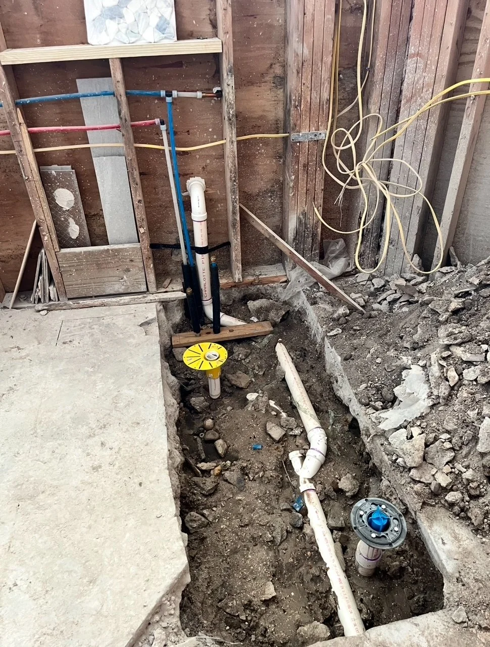 During: Master Bath Remodel — Full Gut