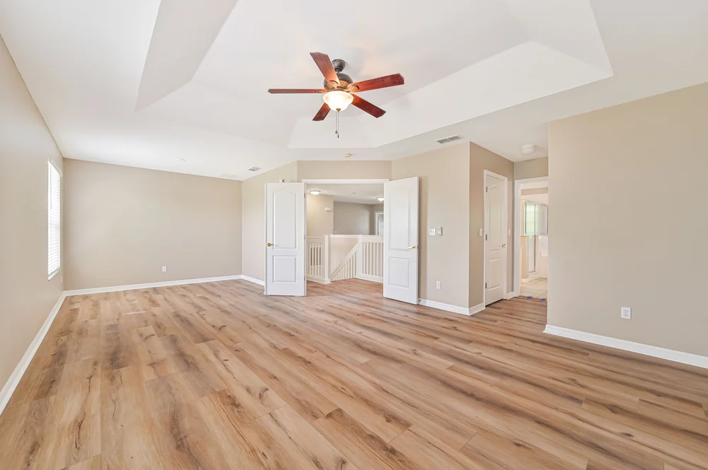 New plank flooring installed over concrete slab - Estero FL