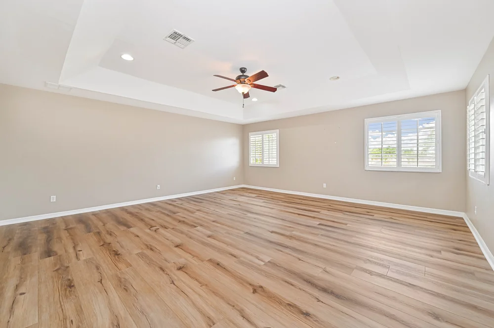 Luxury vinyl plank flooring with clean transitions - Southwest Florida