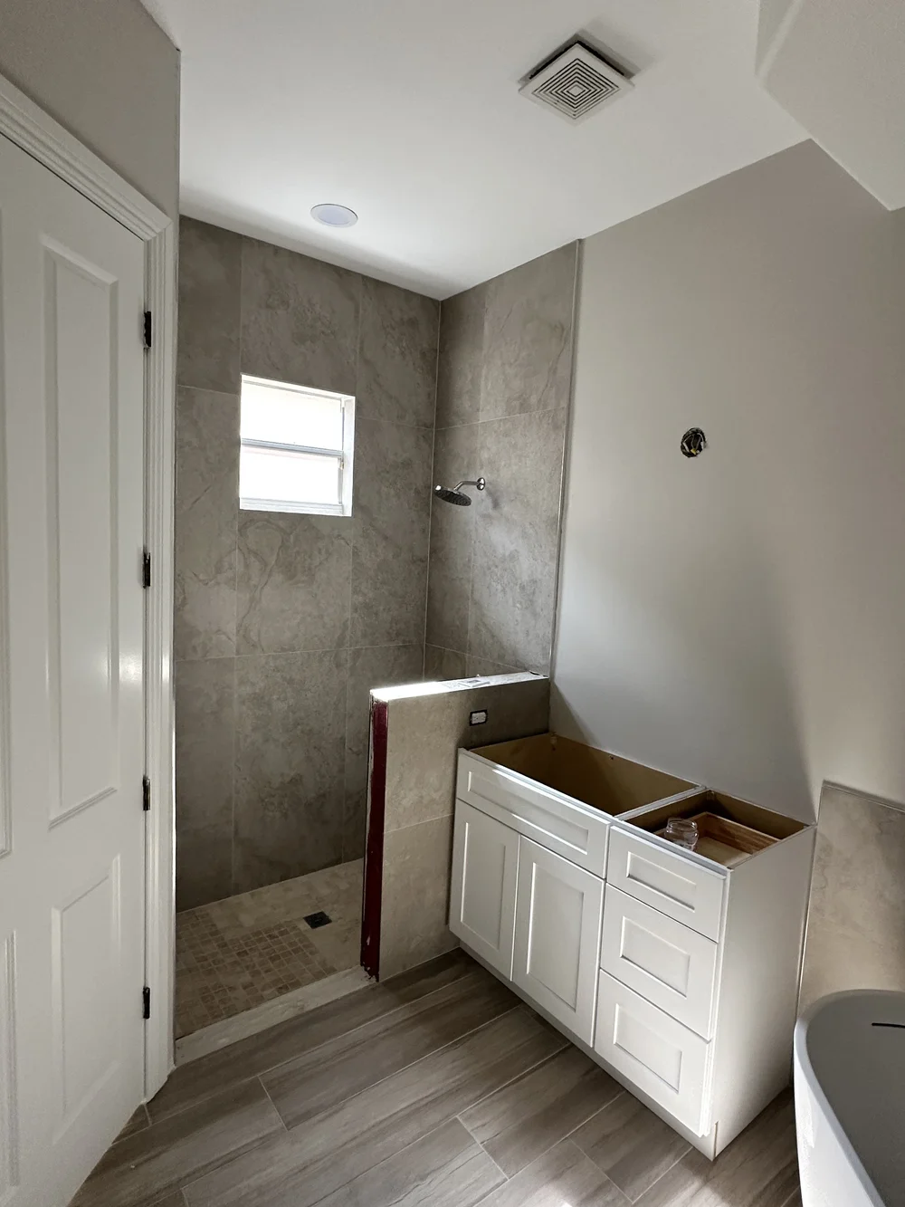 During: Master Bath Renovation — Grandezza, Estero