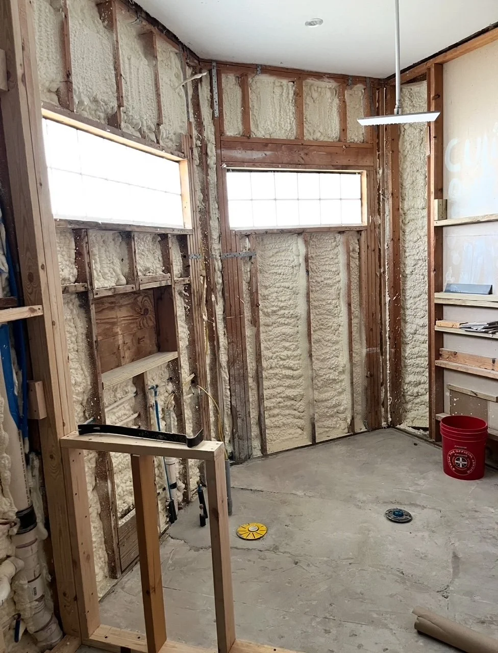 During: Master Bath Remodel — Full Gut