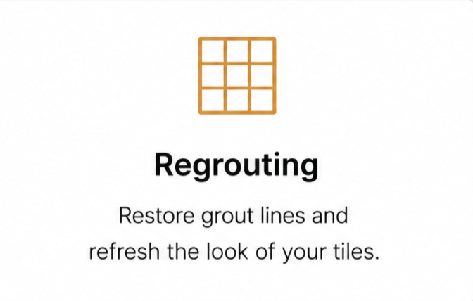 Professional grout replacement, regrouting - SDR Renovations