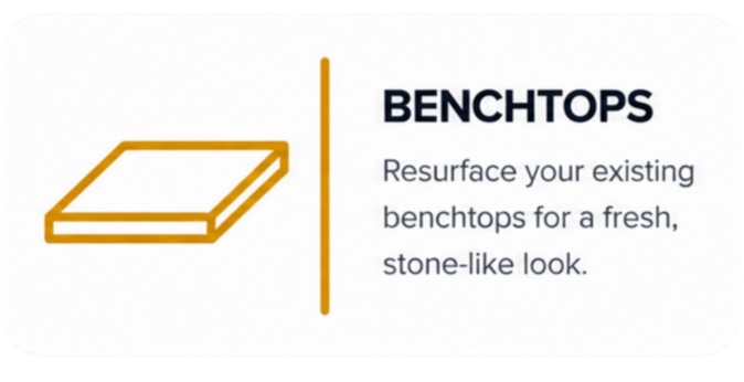 Kitchen benchtop resurfacing by SDR Renovations - NSW
