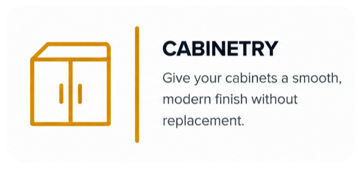 Kitchen cabinetry resurfacing by SDR Renovations - NSW