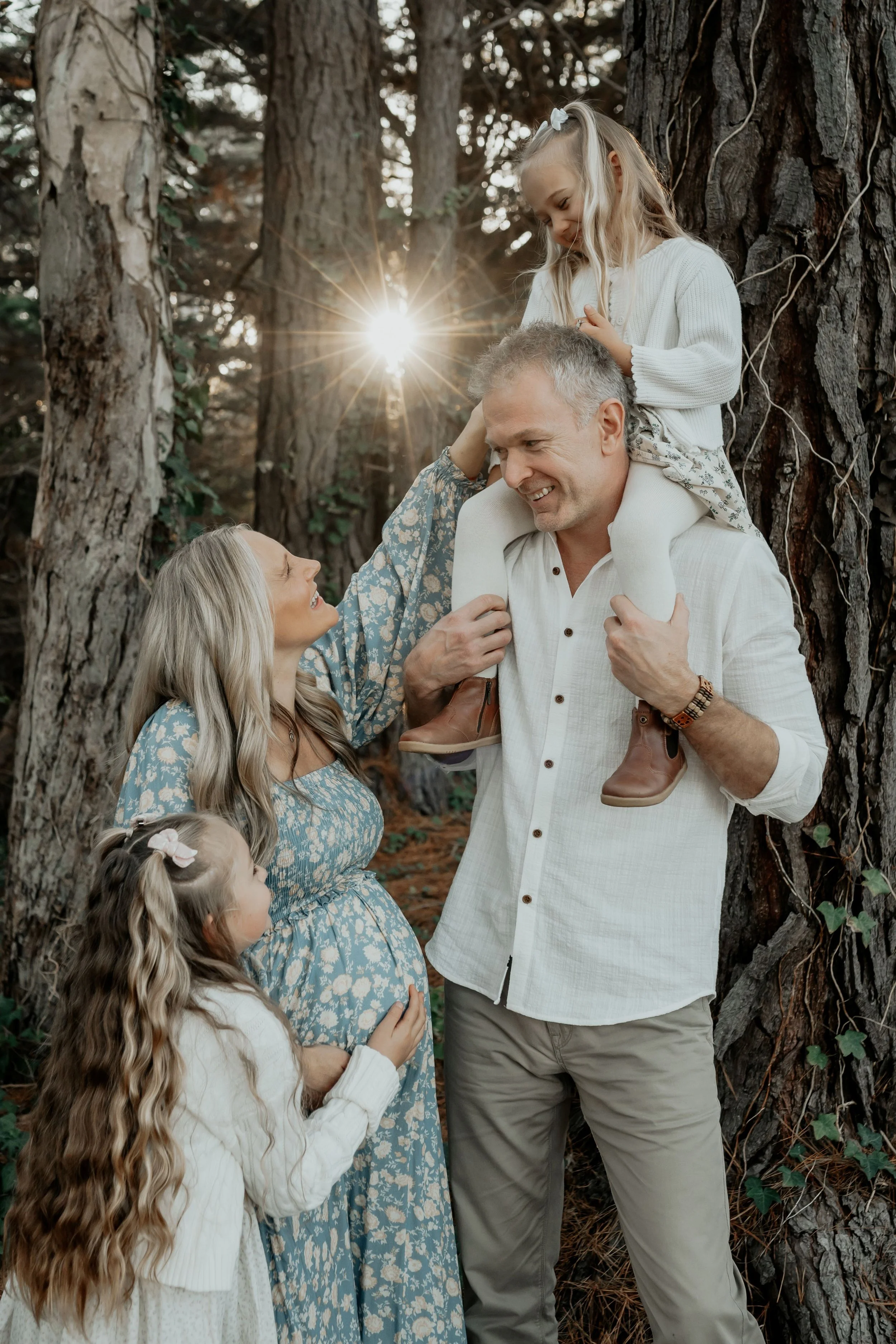 Maternity Photography Session in a forest 