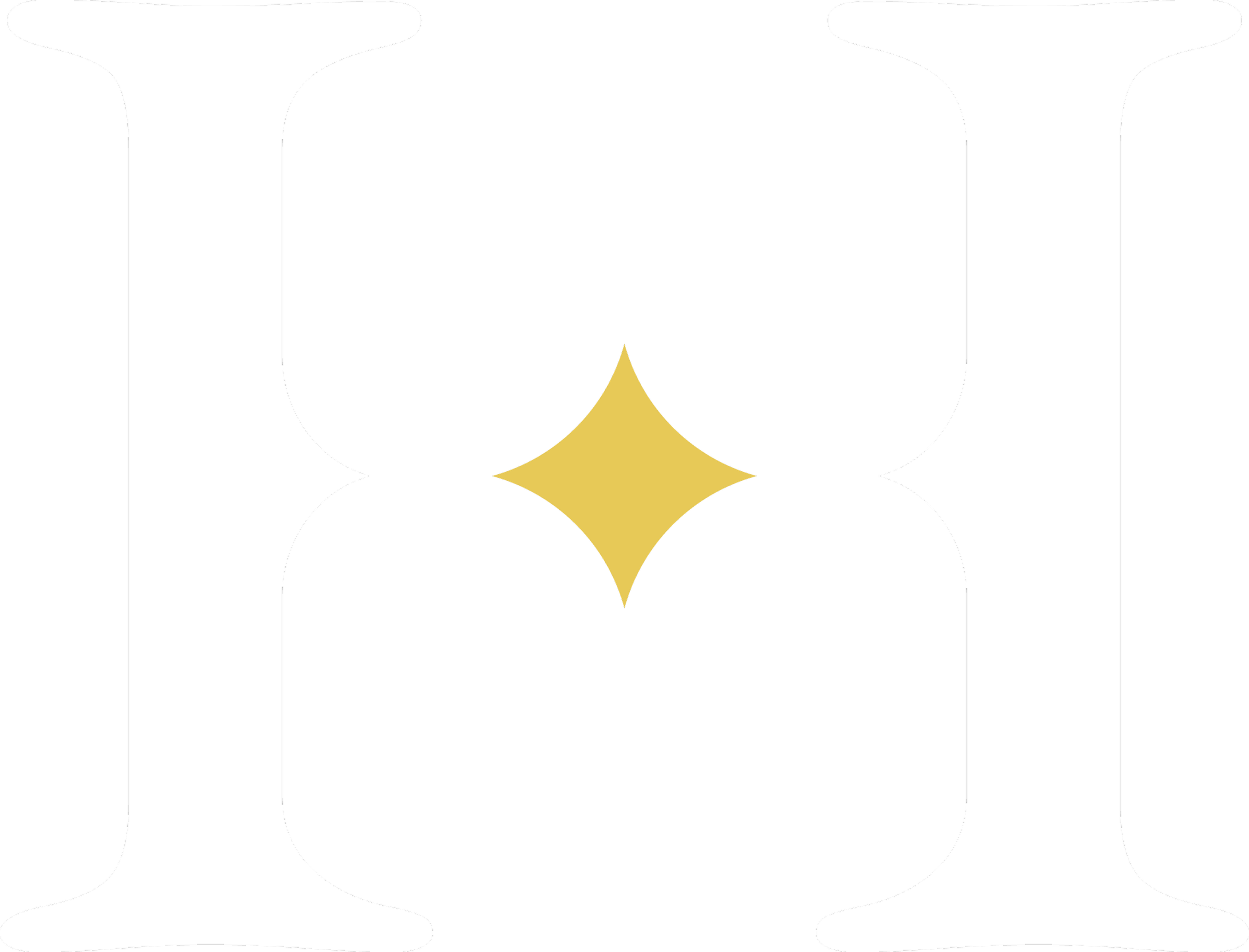 Hueman Haven white brand mark with a gold diamond shape in the center.
