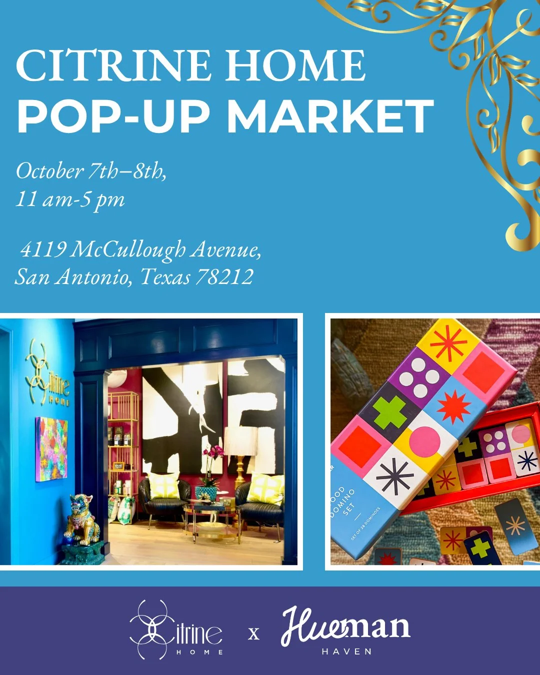 Pop-up magic is happening!  We&rsquo;re teaming up with @citrinehome to bring you a market filled with handpicked treasures that spark joy and creativity. See you there!

Find us at 4119 McCullough Avenue, San Antonio, Texas 78212, on October 7th and