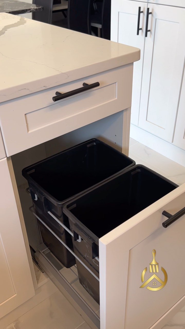 These hidden kitchen trash bins are the perfect add-ons to put trash in it’s place! ποΈ
#contracting #homerenovations #homemakeover #homesweethome #diy #painting #homedepot #renovations #transformation #beforeandafter #construction #kitchen #