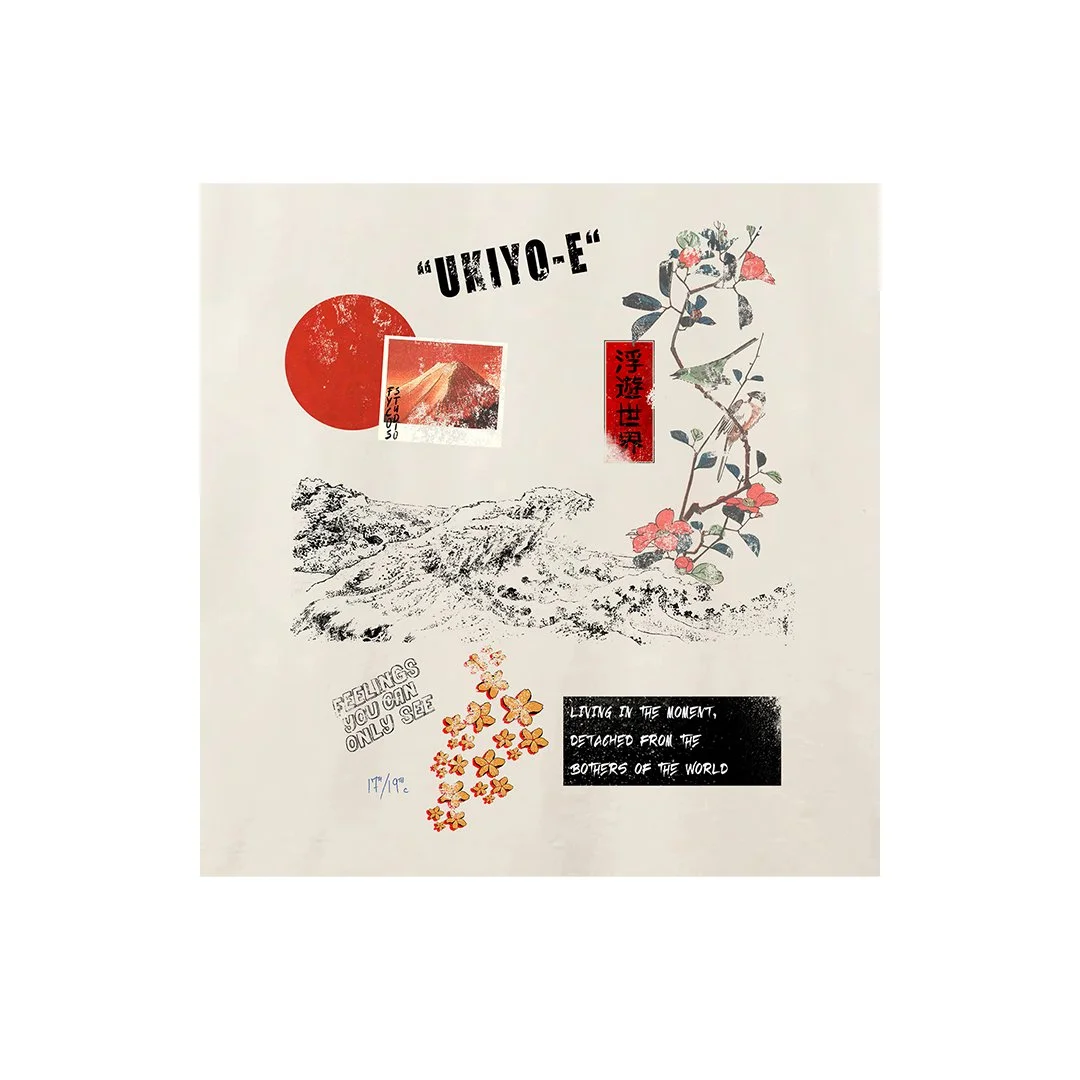 Ukiyo Floating World Tee alternate graphic detail — FYCOS Studio