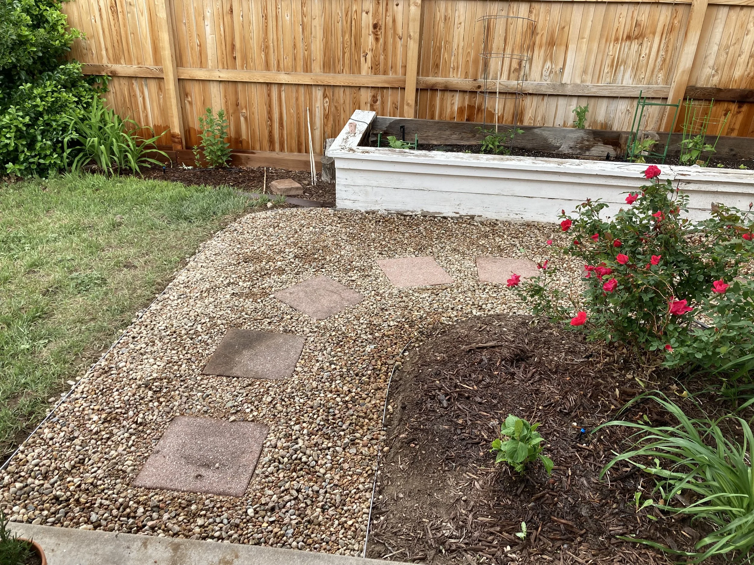 Landscaping Xeriscape and Fence